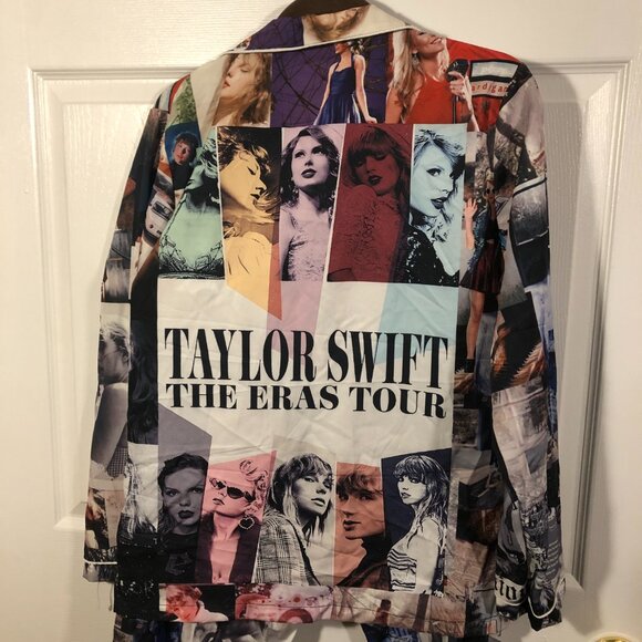 Taylor Swift women The Eras Tour top and bottom pajama set, M - Picture 4 of 12